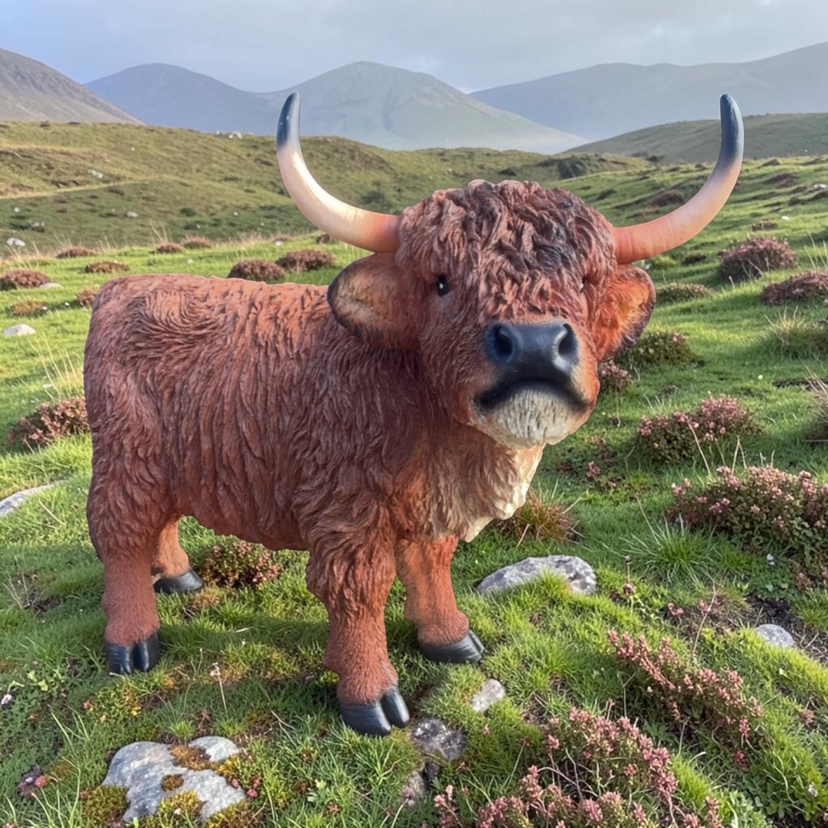 Large Highland Cow – Resin Indoor & Outdoor Animal Sculpture | Sign of the times Stoke