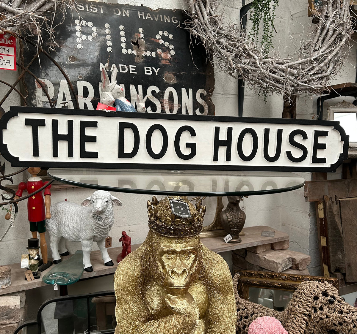 Wooden Dog House Sign – Rustic Pet Home Décor | Sign of the times Stoke