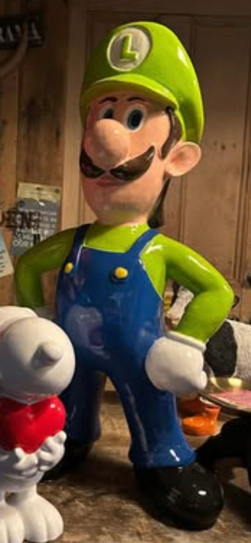 Luigi Sculpture – Large Resin Character Figure (85cm) | Sign of the times Stoke