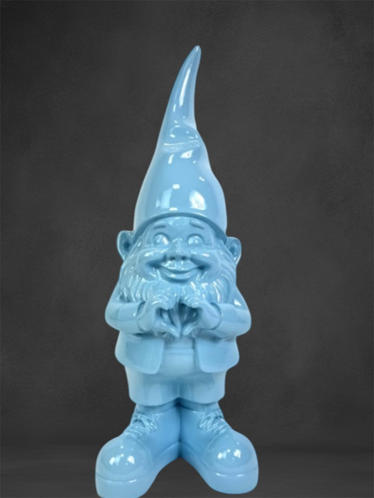 Medium Bright Blue "Heart Hands" Gnome Figure – Whimsical and Loving Decor | Sign of the times Stoke