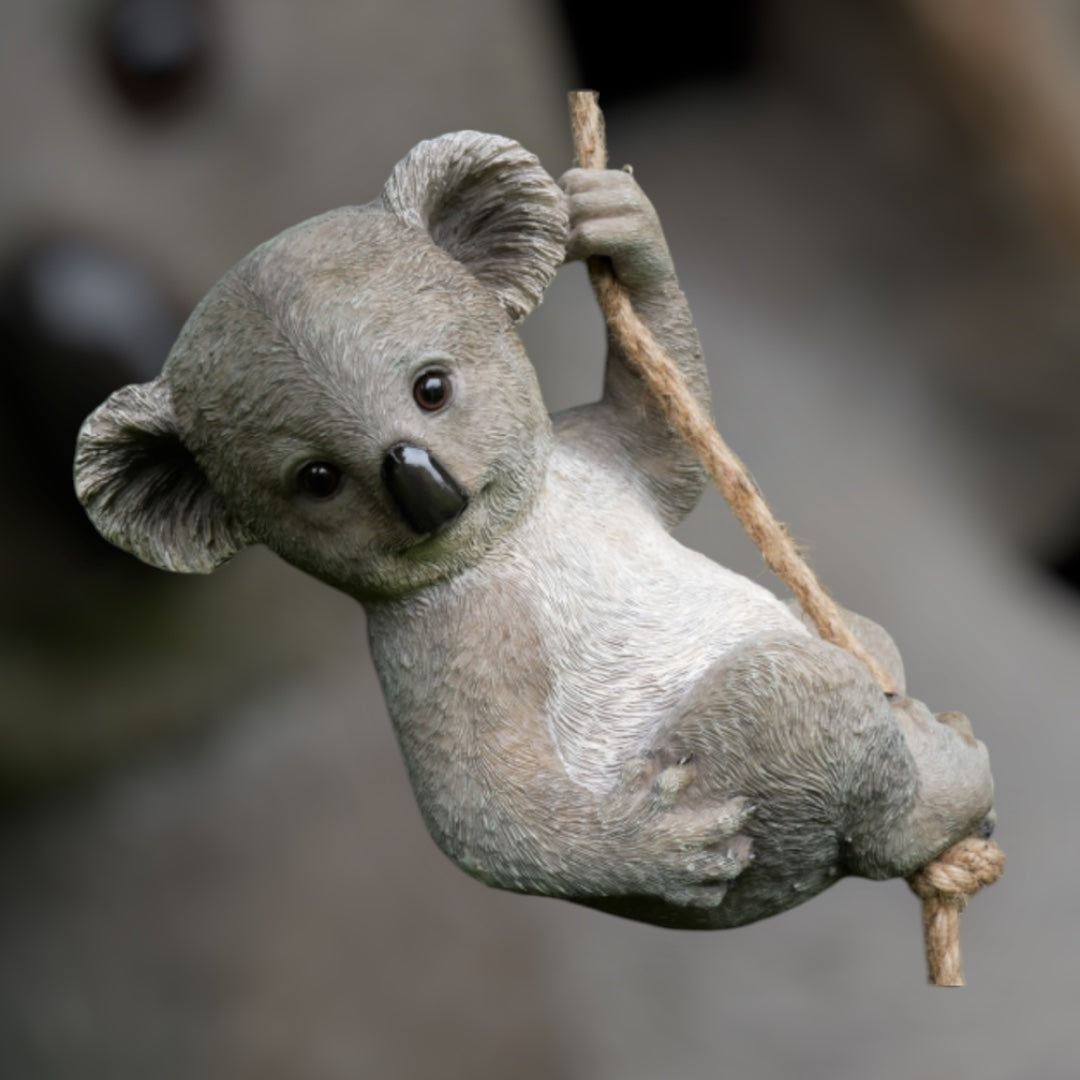 Hanging Koala Sculpture – Intricate Garden or Home Decor | Sign of the times Stoke