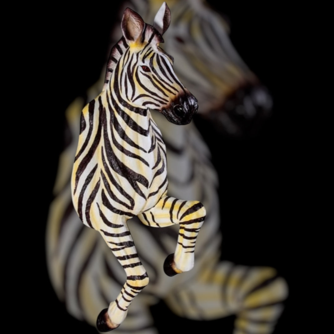Running Zebra Wall Figure – Large Resin Zebra Sculpture | Sign of the times Stoke