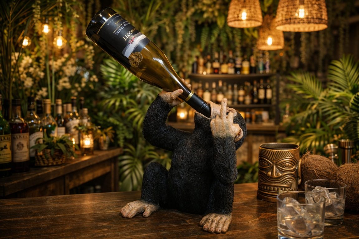 Up Yours Monkey Wine Holder - Playful Wine Bottle Holder | Sign of the times Stoke