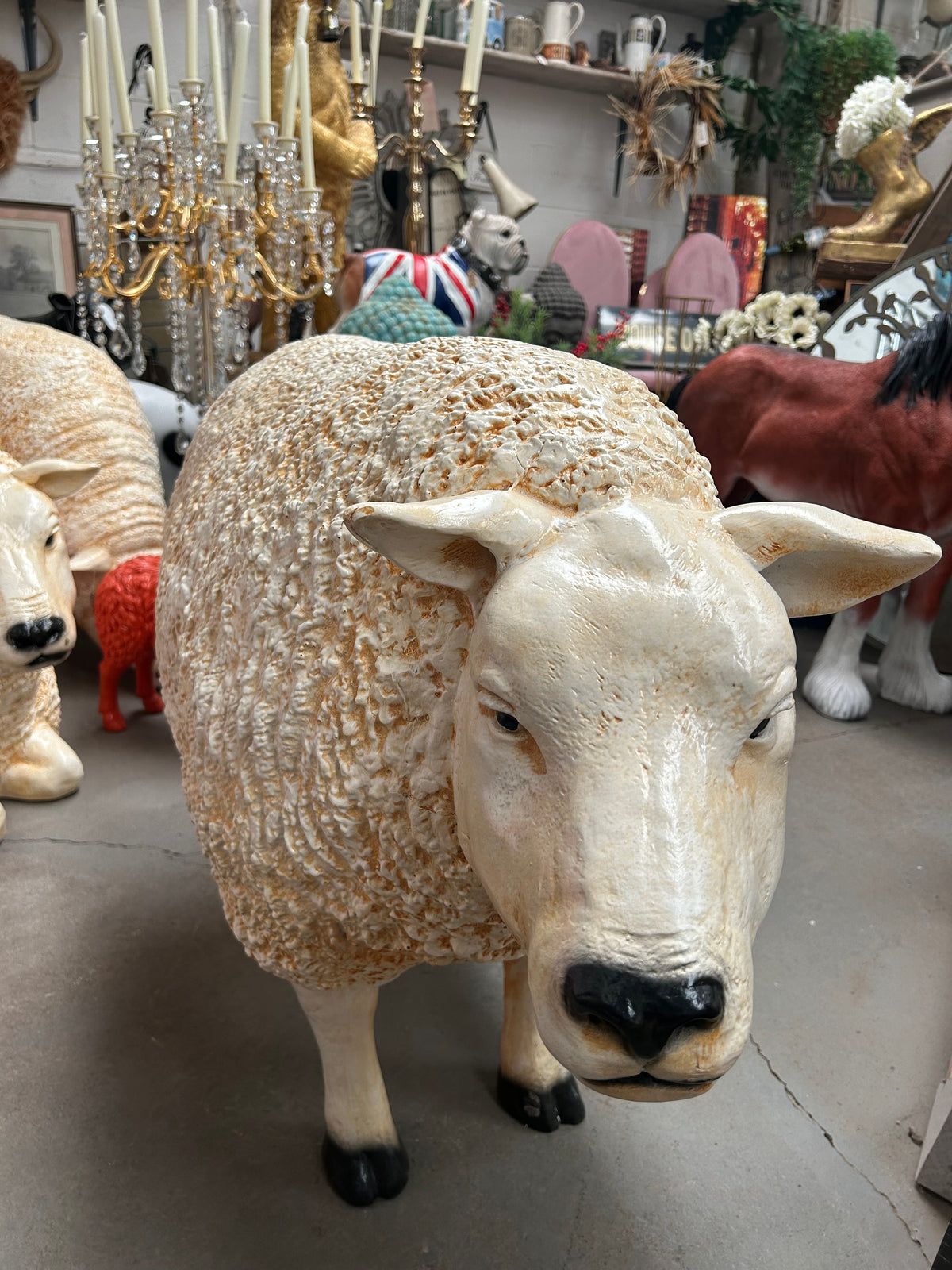 Large Standing Sheep – 100cm Long Decorative Sheep Garden Figure | Sign of the times Stoke