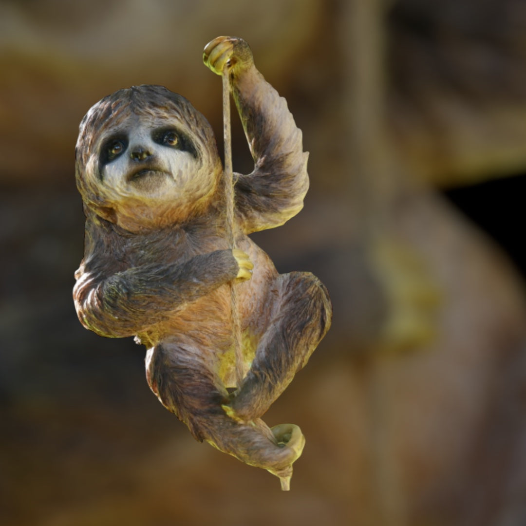 Climbing Sloth on Rope – Whimsical Hanging Animal Decor | Sign of the times Stoke