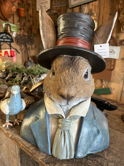 Rabbit Bust – Elegant Resin Animal Sculpture | Sign of the times Stoke