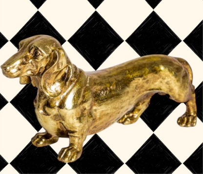 Gold Dachshund Figurine – Elegant Dog Lover’s Decorative Ornament | Sign of the times Stoke