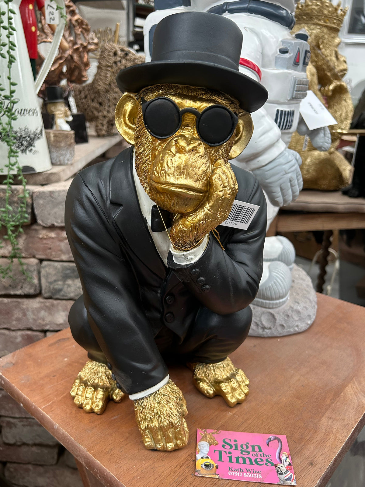 Monkey in a Suit – Quirky Decorative Sculpture | Sign of the times Stoke
