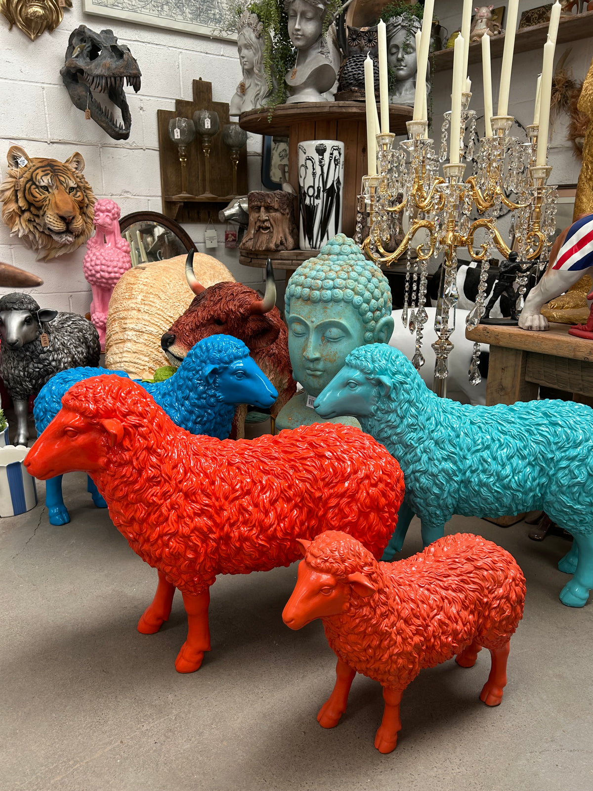 Large Resin Sheep Sculpture – Indoor & Outdoor Decorative Animal Ornament | Sign of the times Stoke