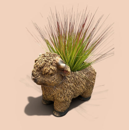 Highland Cow Planter – Rustic Animal Plant Pot | Sign of the times Stoke