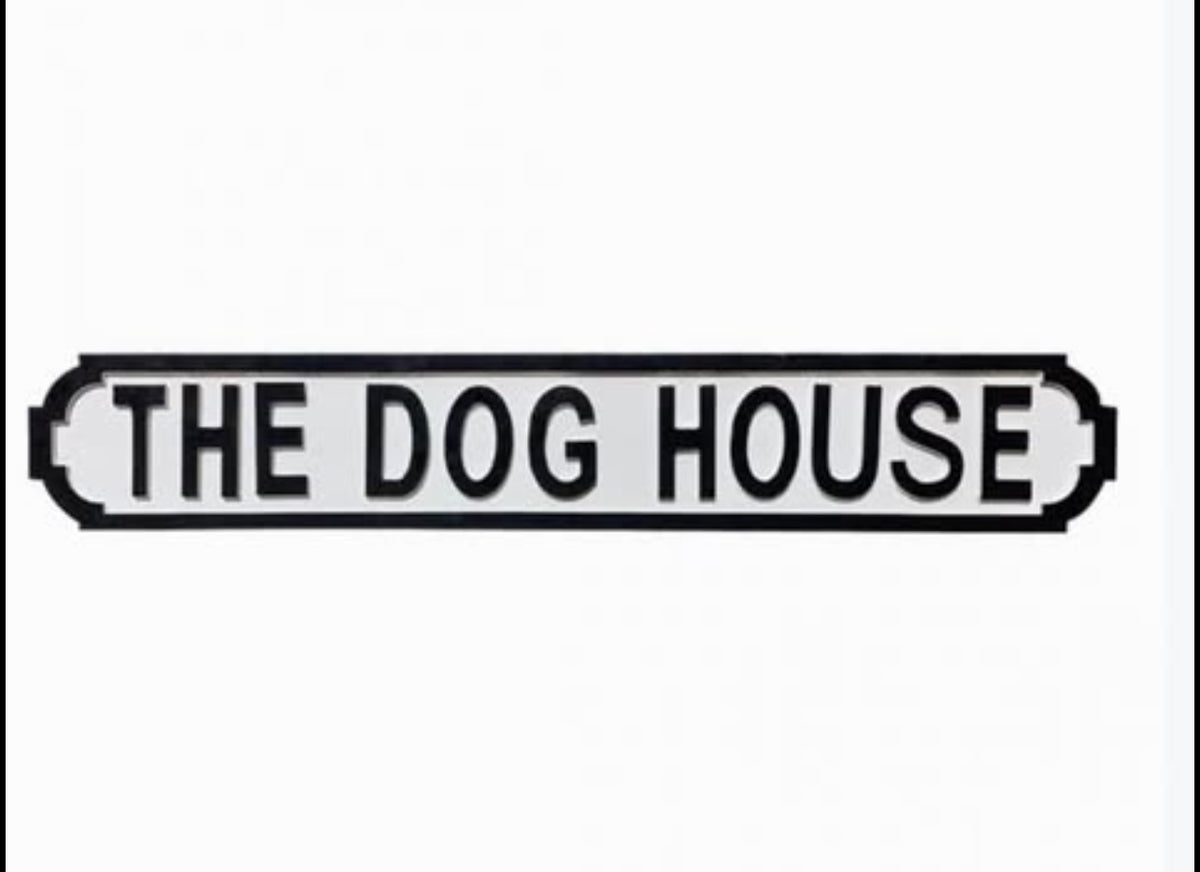 Wooden Dog House Sign – Rustic Pet Home Décor | Sign of the times Stoke