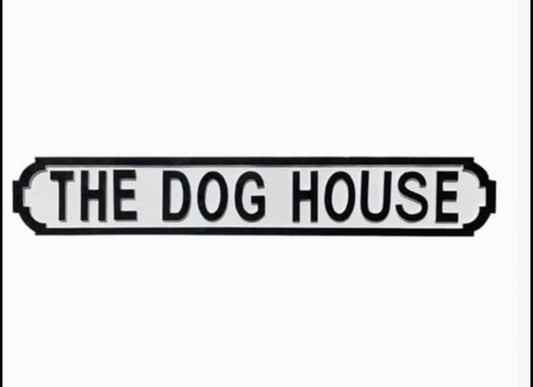 Wooden Dog House Sign – Rustic Pet Home Décor | Sign of the times Stoke