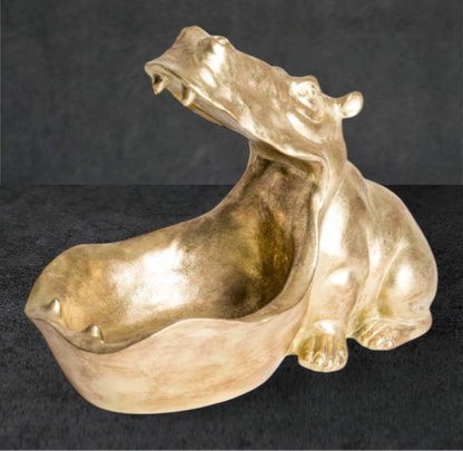 Gold Hungry Hippo Storage Bowl - Unique Decorative Organizer | Sign of the times Stoke
