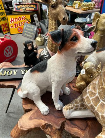 Sitting Jack Russell Terrier Ornament - Lifelike Resin Sculpture | Sign of the times Stoke