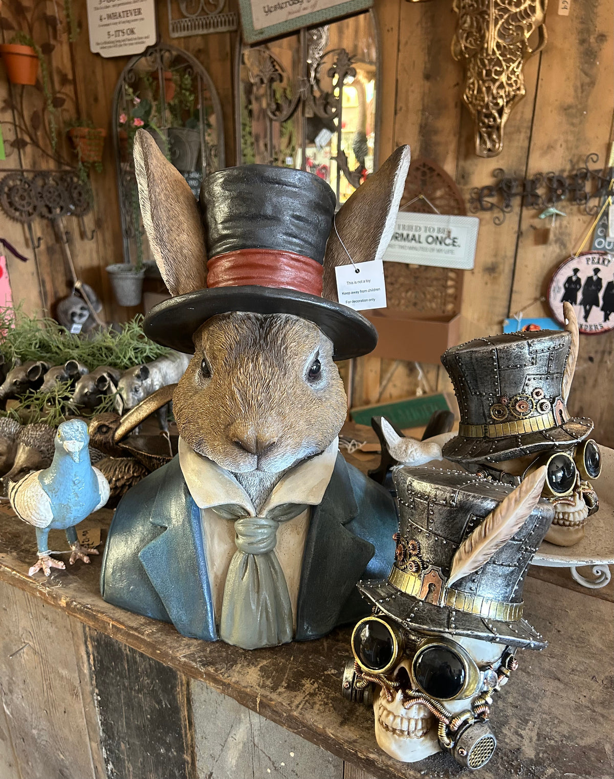 Rabbit Bust – Elegant Resin Animal Sculpture | Sign of the times Stoke