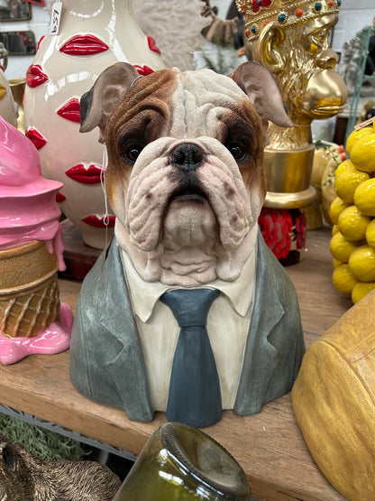 Large Bulldog Bust – Bold & Distinguished Dog Sculpture | Sign of the times Stoke