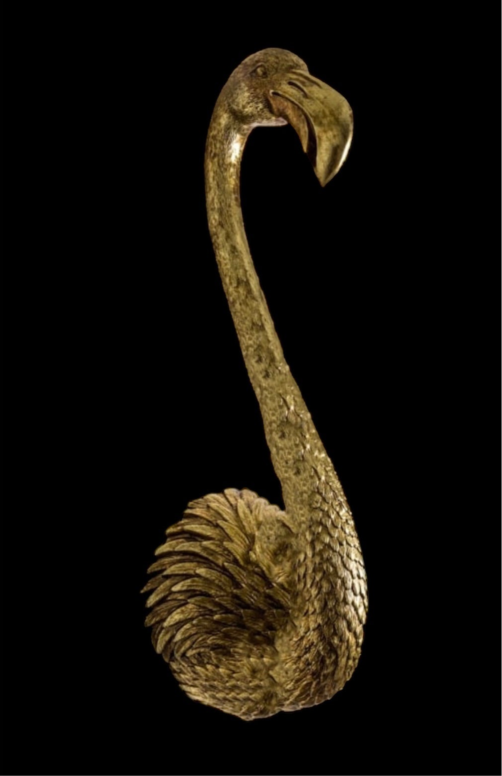 Gold Flamingo Wall Head – Elegant Animal Wall Decor | Sign of the times Stoke