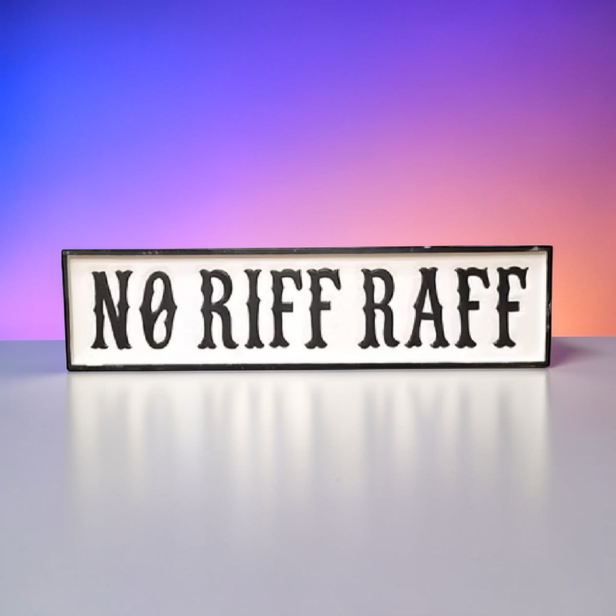 “No Riff Raff” Wooden Hand-Painted Sign – Black & White Wall Décor | Sign of the times Stoke