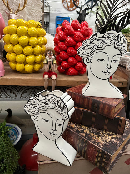 Monochrome Lady Vase - Elegant Ceramic Decor for Modern Interiors | Sign of the times Stoke