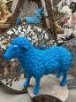 Blue Resin Sheep Sculpture – Large Indoor & Outdoor Animal Ornament | Sign of the times Stoke