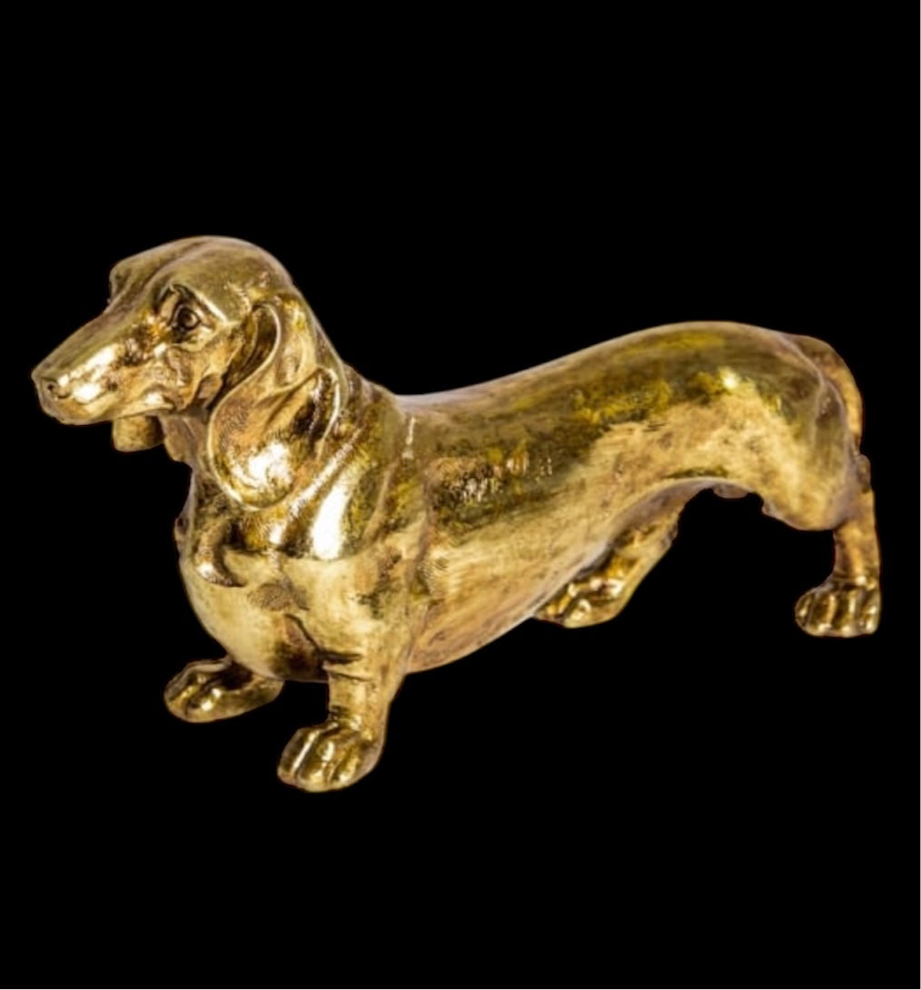 Gold Dachshund Figurine – Elegant Dog Lover’s Decorative Ornament | Sign of the times Stoke