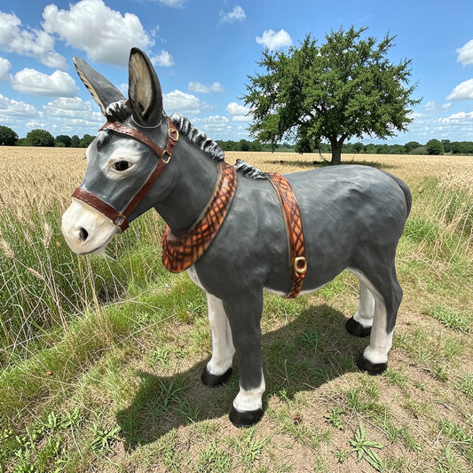 Large Donkey Sculpture – Resin Statement Animal Figure | Sign of the times Stoke
