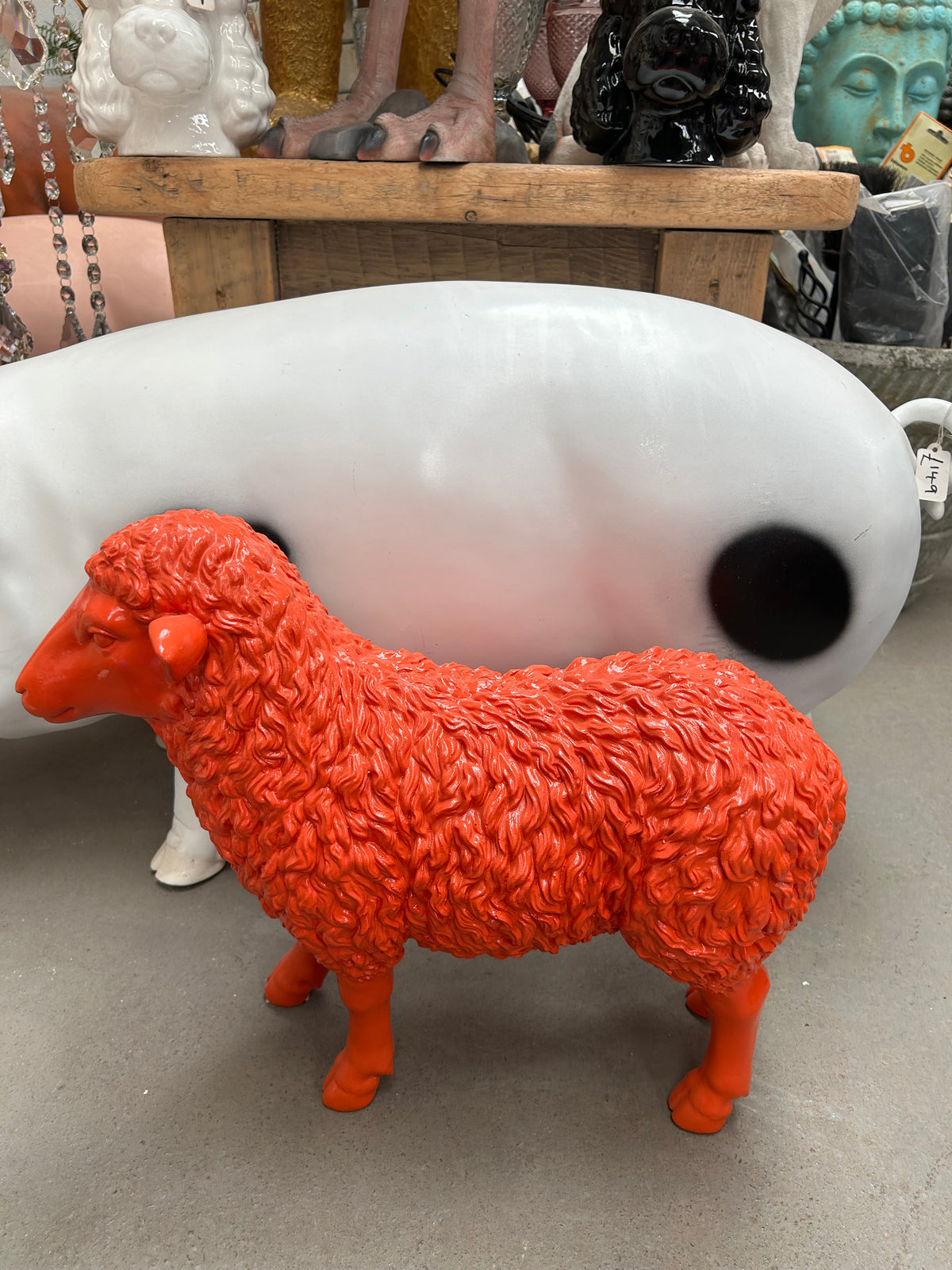 Orange Lamb – Bright Resin Indoor & Outdoor Ornament | Sign of the times Stoke