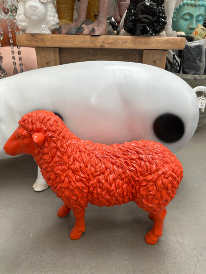 Orange Lamb – Bright Resin Indoor & Outdoor Ornament | Sign of the times Stoke