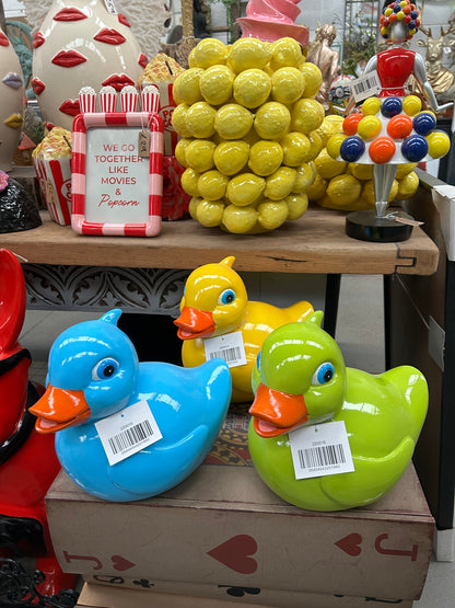 Blue Resin Duck Ornament – Bold Decorative Statement Piece | Sign of the times Stoke