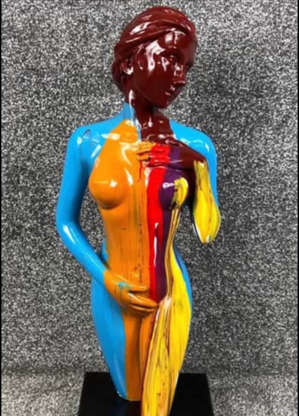 Colourful Sculpture of Lady – Vibrant Modern Decorative Figure | Sign of the times Stoke