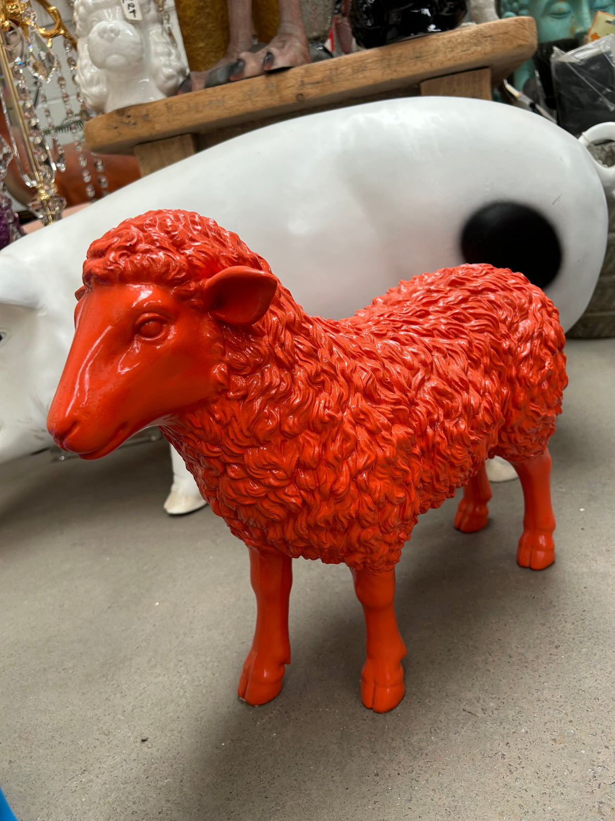 Orange Lamb – Bright Resin Indoor & Outdoor Ornament | Sign of the times Stoke