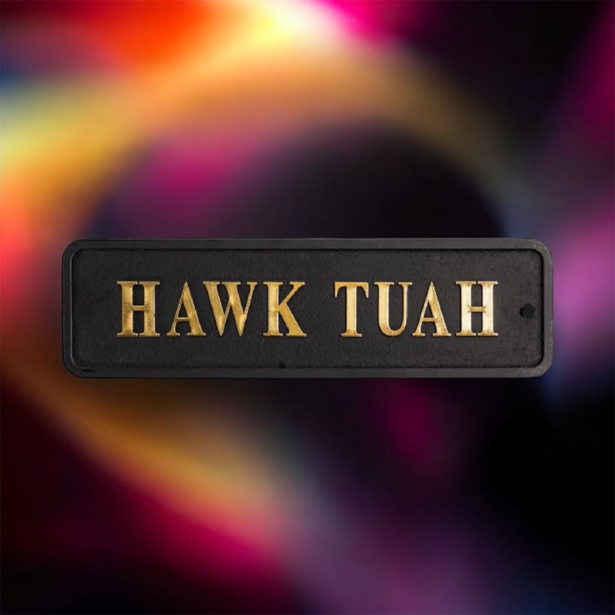 Black & Gold "Hawk Tuah" Wall Sign – Bold Quirky MDF Decor | Sign of the times Stoke