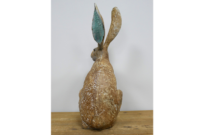 Small Sitting Hare Sculpture – Delightful Resin Hare Ornament | Sign of the times Stoke