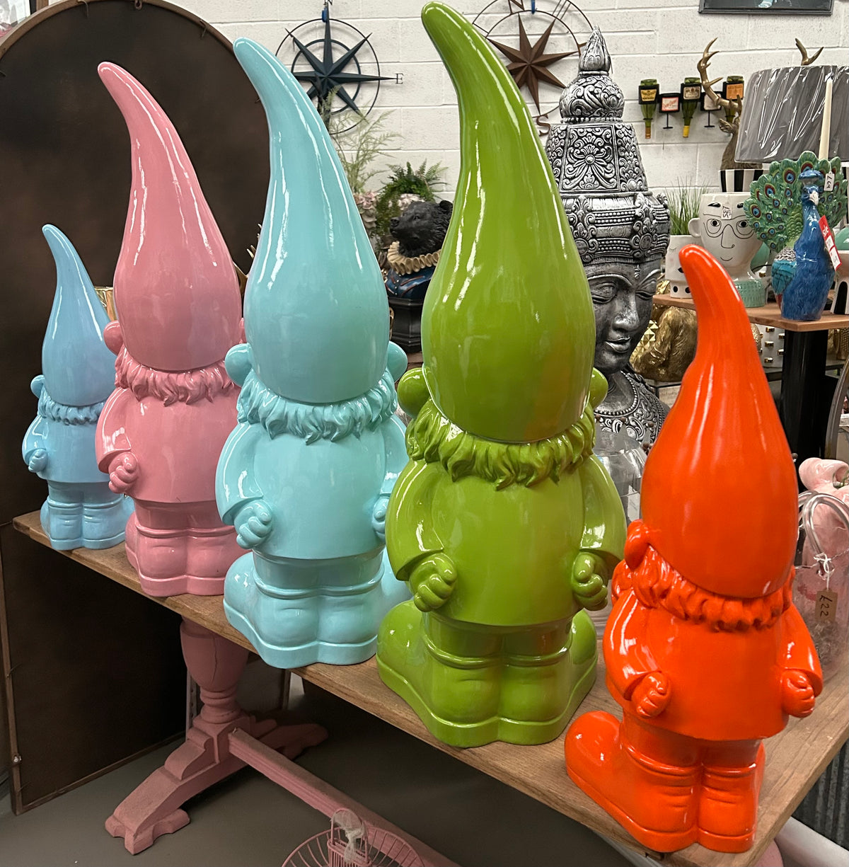 Giant Blue Standing Gnome Figure - Joyful Garden or Home Decor | Sign of the times Stoke