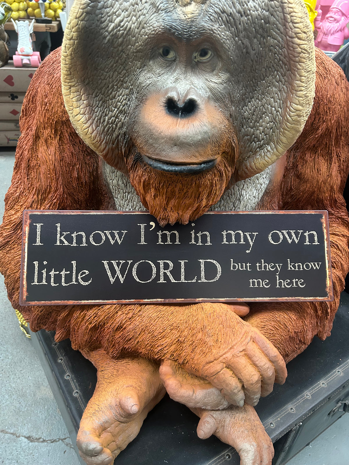 Large Orangutan Resin Figure – Outdoor Garden Sculpture | Sign of the times Stoke