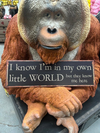 Large Orangutan Resin Figure – Outdoor Garden Sculpture | Sign of the times Stoke