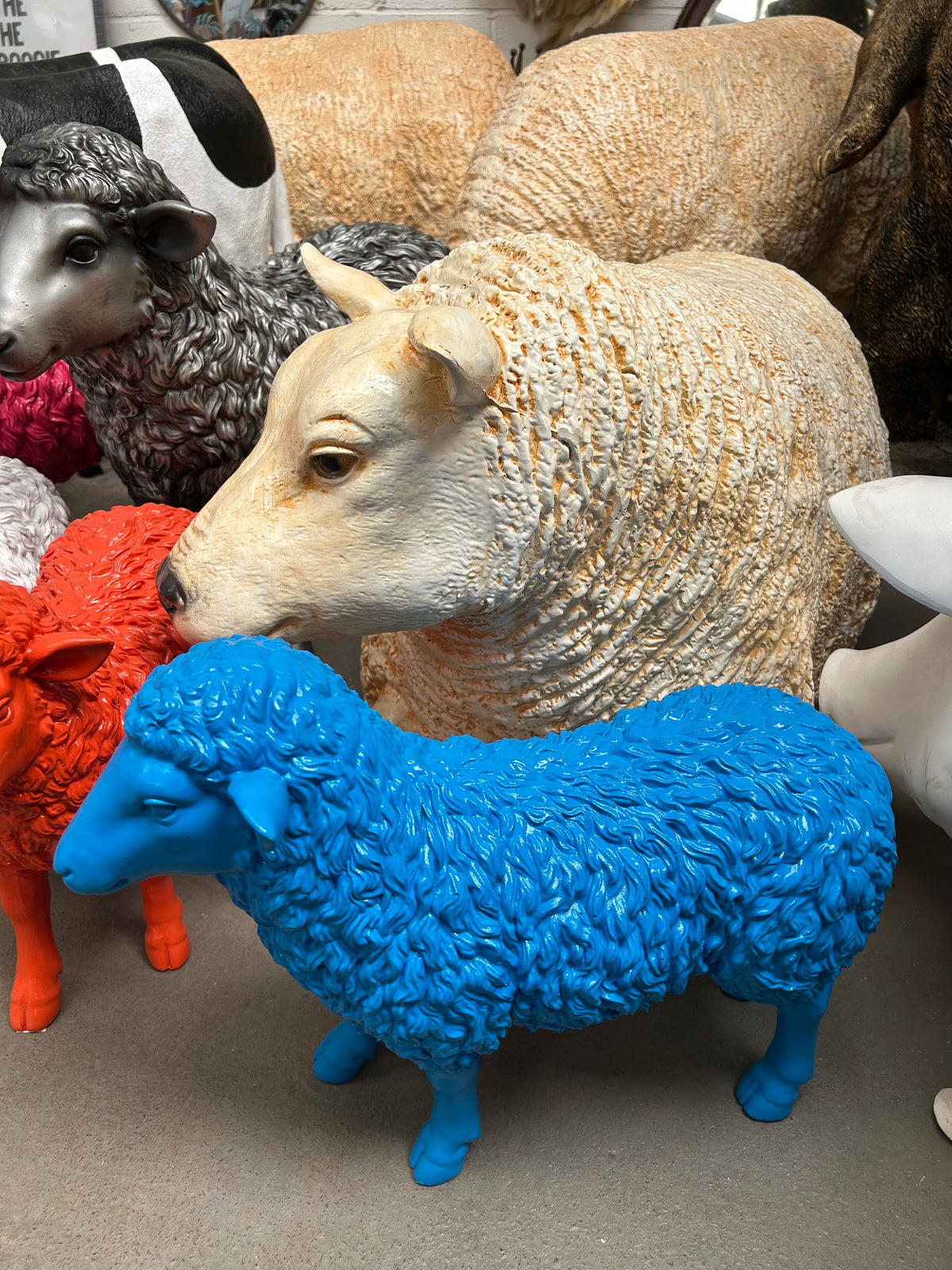 Blue Resin Lamb – Indoor & Outdoor Decorative Ornament | Sign of the times Stoke