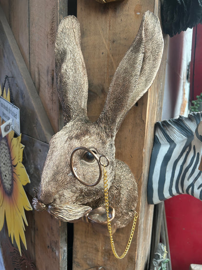 Rabbit Head Wall Decoration – Statement Animal Wall Sculpture | Sign of the times Stoke