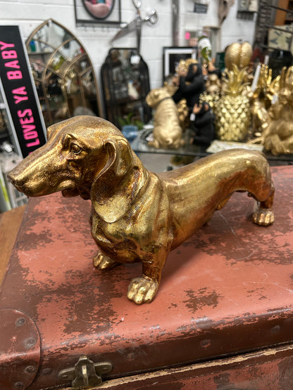 Gold Dachshund Figurine – Elegant Dog Lover’s Decorative Ornament | Sign of the times Stoke