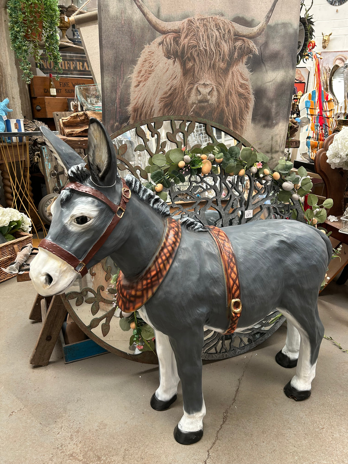Large Donkey Sculpture – Resin Statement Animal Figure | Sign of the times Stoke