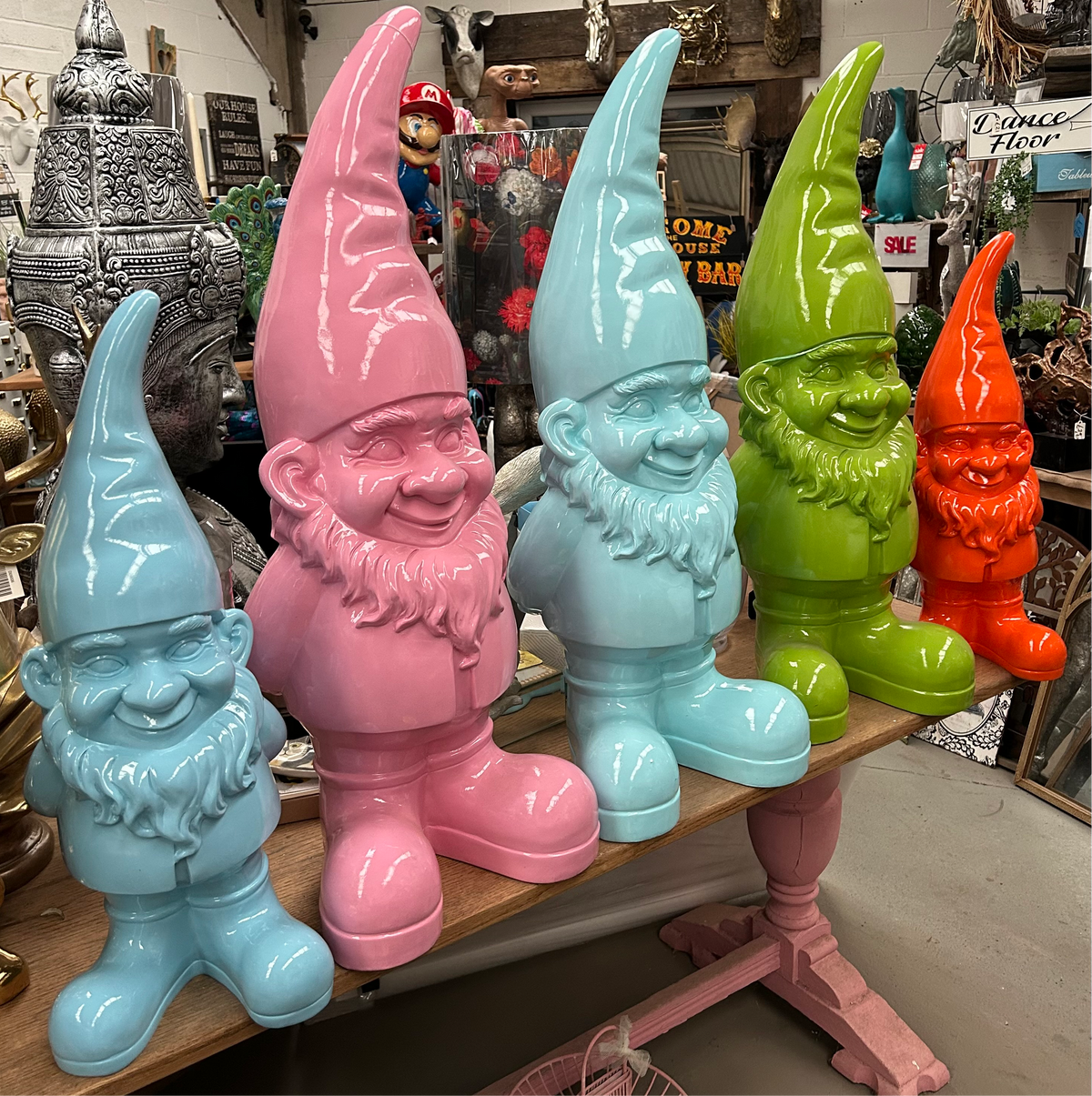 Giant Blue Standing Gnome Figure - Joyful Garden or Home Decor | Sign of the times Stoke