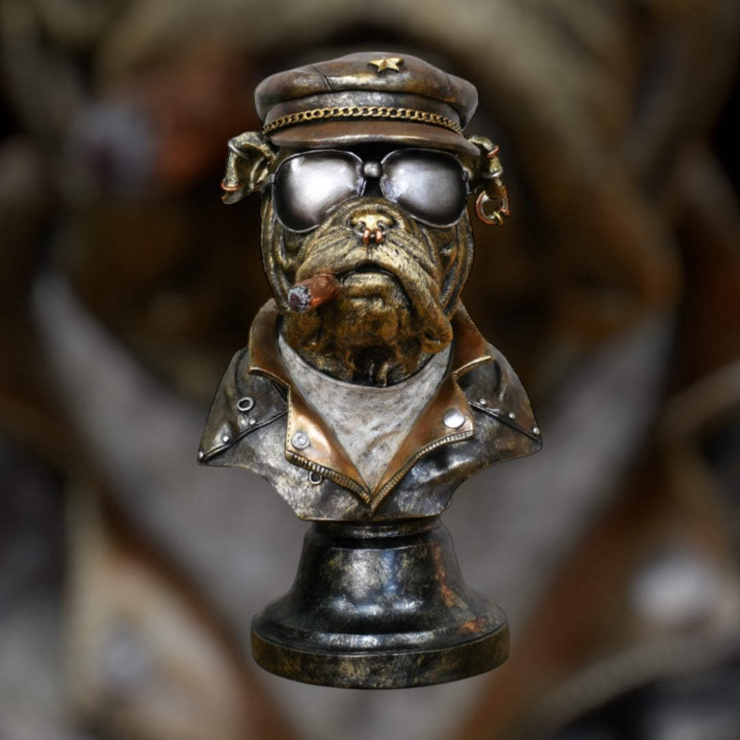 Smoking Dog Bust | Quirky & Sophisticated Canine Sculpture | Sign of the times Stoke