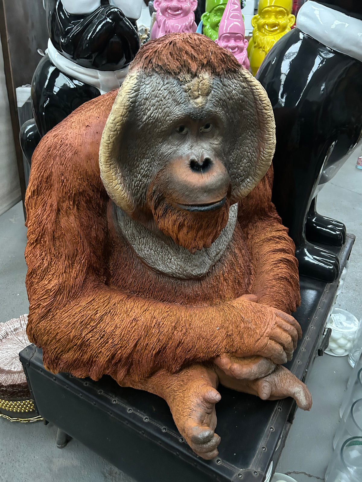 Large Orangutan Resin Figure – Outdoor Garden Sculpture | Sign of the times Stoke
