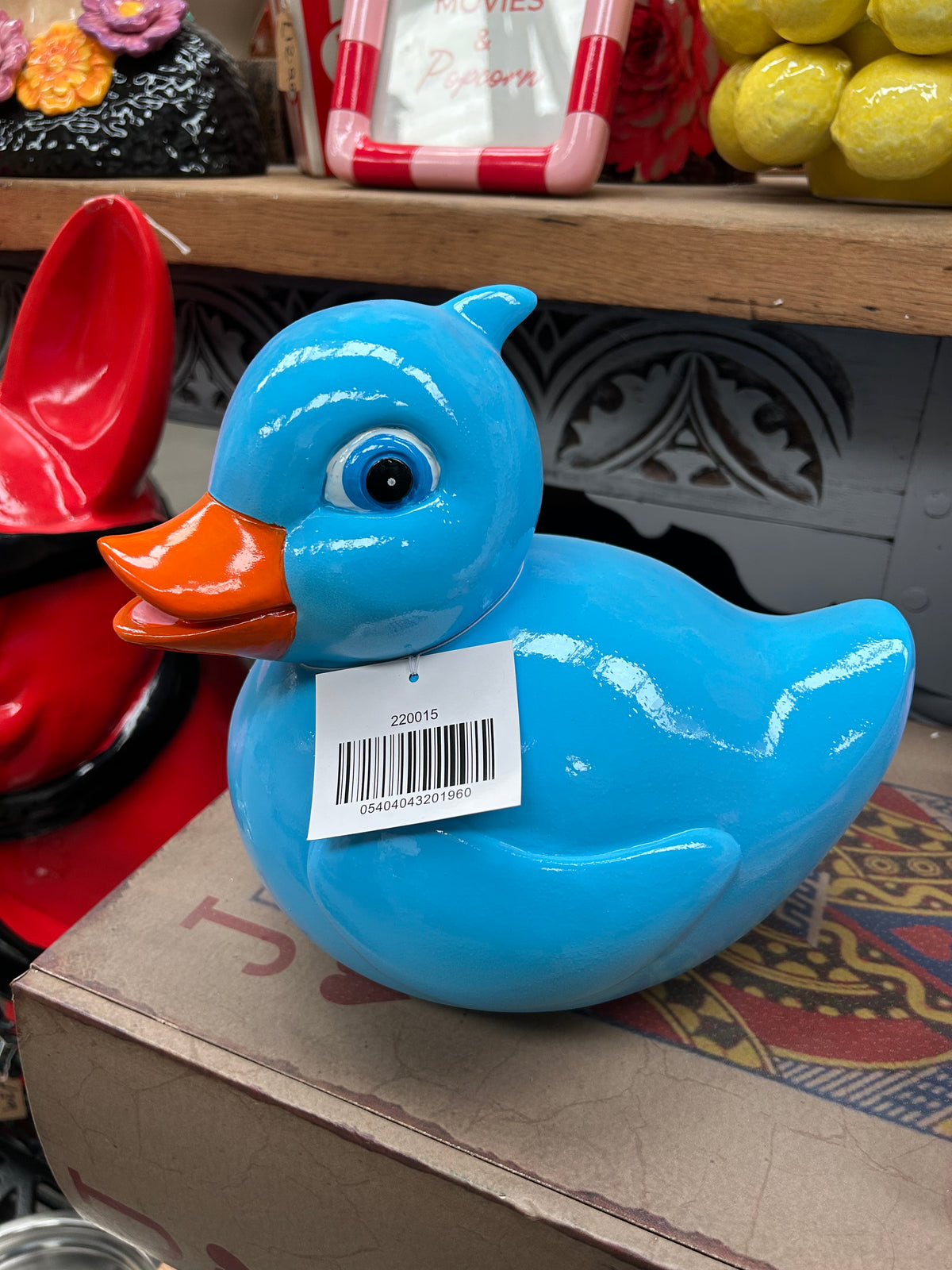Blue Resin Duck Ornament – Bold Decorative Statement Piece | Sign of the times Stoke