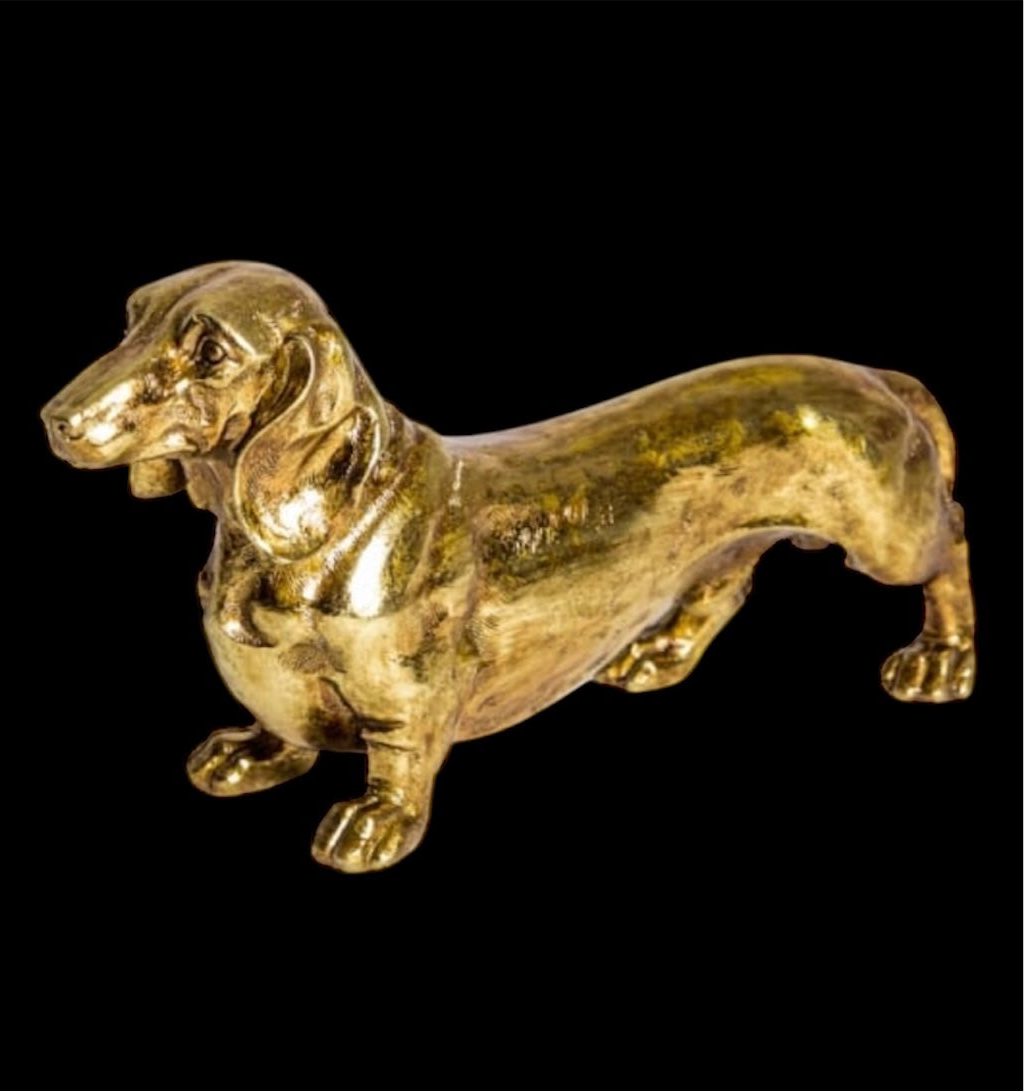 Gold Dachshund Figurine – Elegant Dog Lover’s Decorative Ornament | Sign of the times Stoke