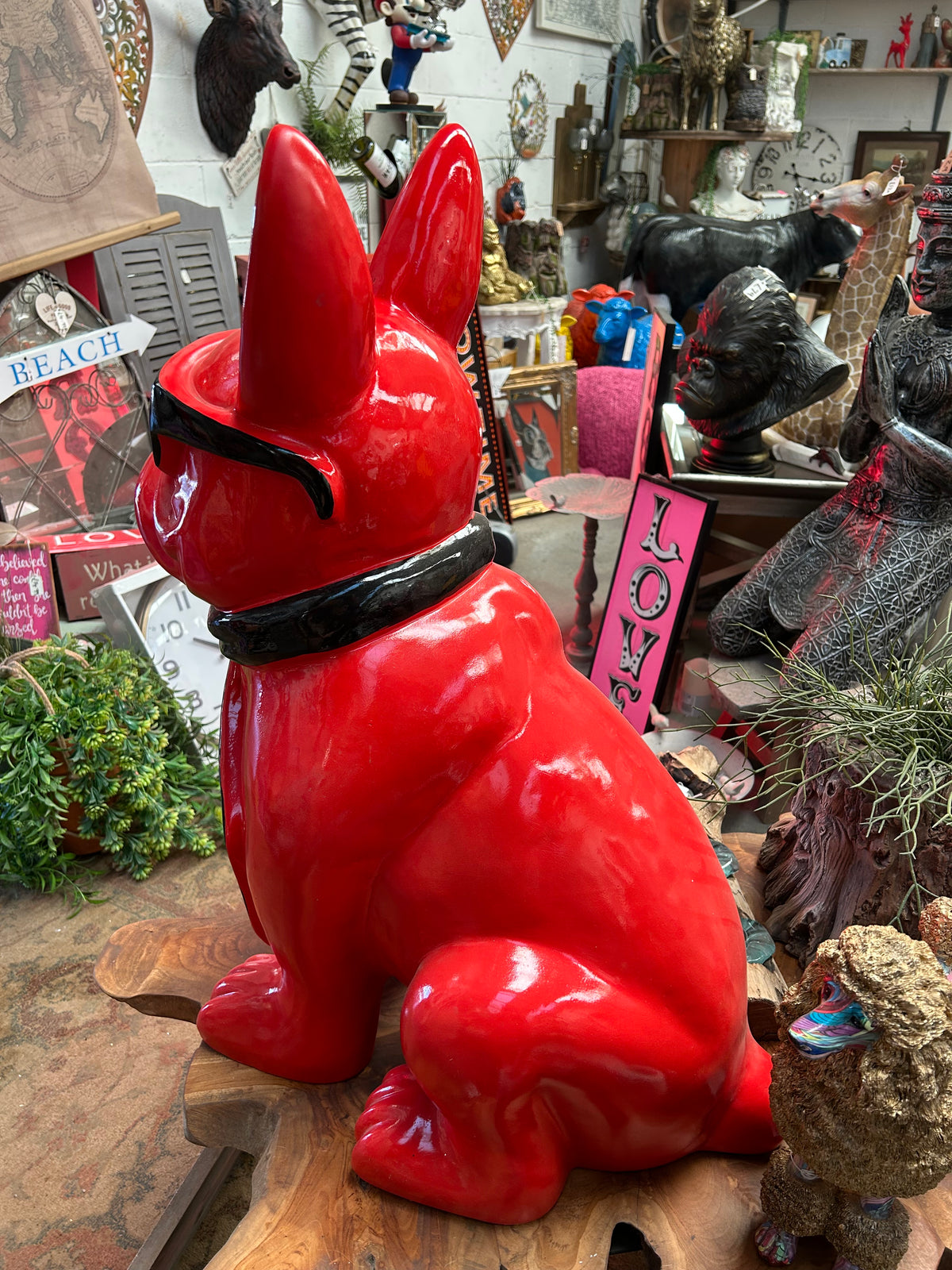 Frenchi Sculpture – Stunning Red Fiberglass Sculpture, Indoor/Outdoor Use | Sign of the times Stoke
