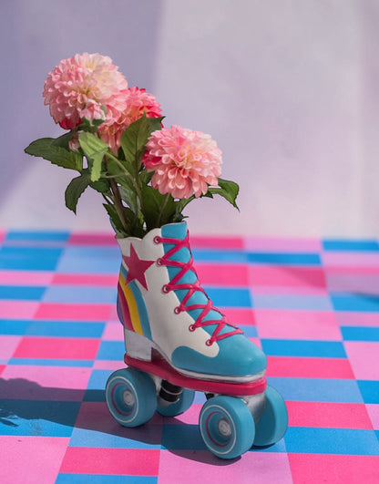 Retro Roller Skate Vase – Rainbow Statement Décor | Sign of the times Stoke