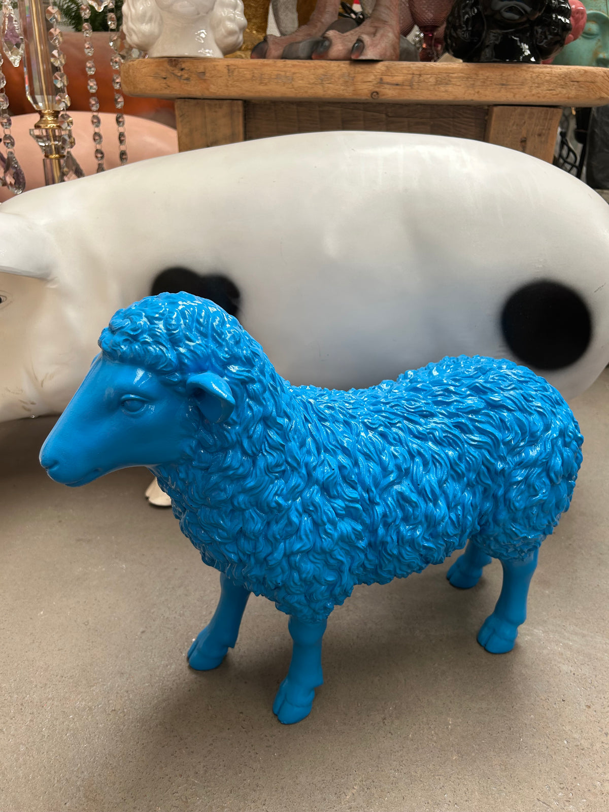 Blue Resin Lamb – Indoor & Outdoor Decorative Ornament | Sign of the times Stoke