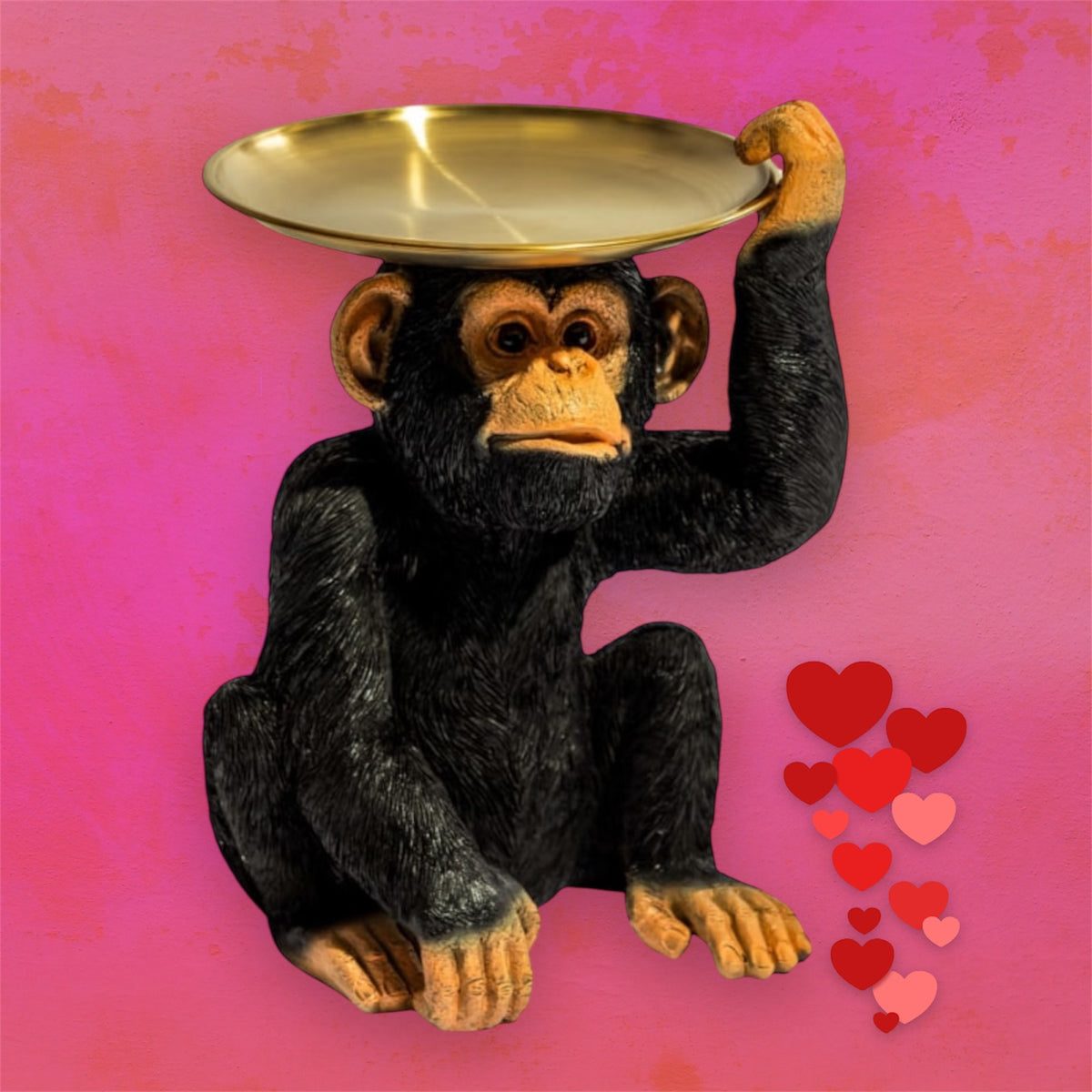 Monkey Holding Gold Tray – Playful & Functional Decorative Table Piece | Sign of the times Stoke