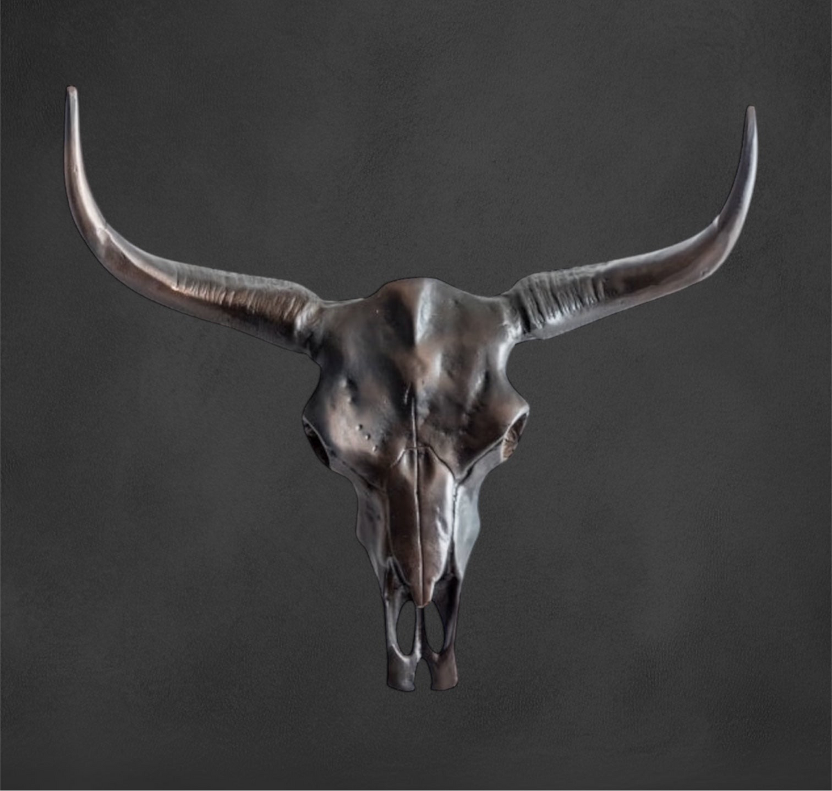 Antique Bronze Bull Wall Skull – Stunning Aluminium Sculpture with Shine Effect | Sign of the times Stoke